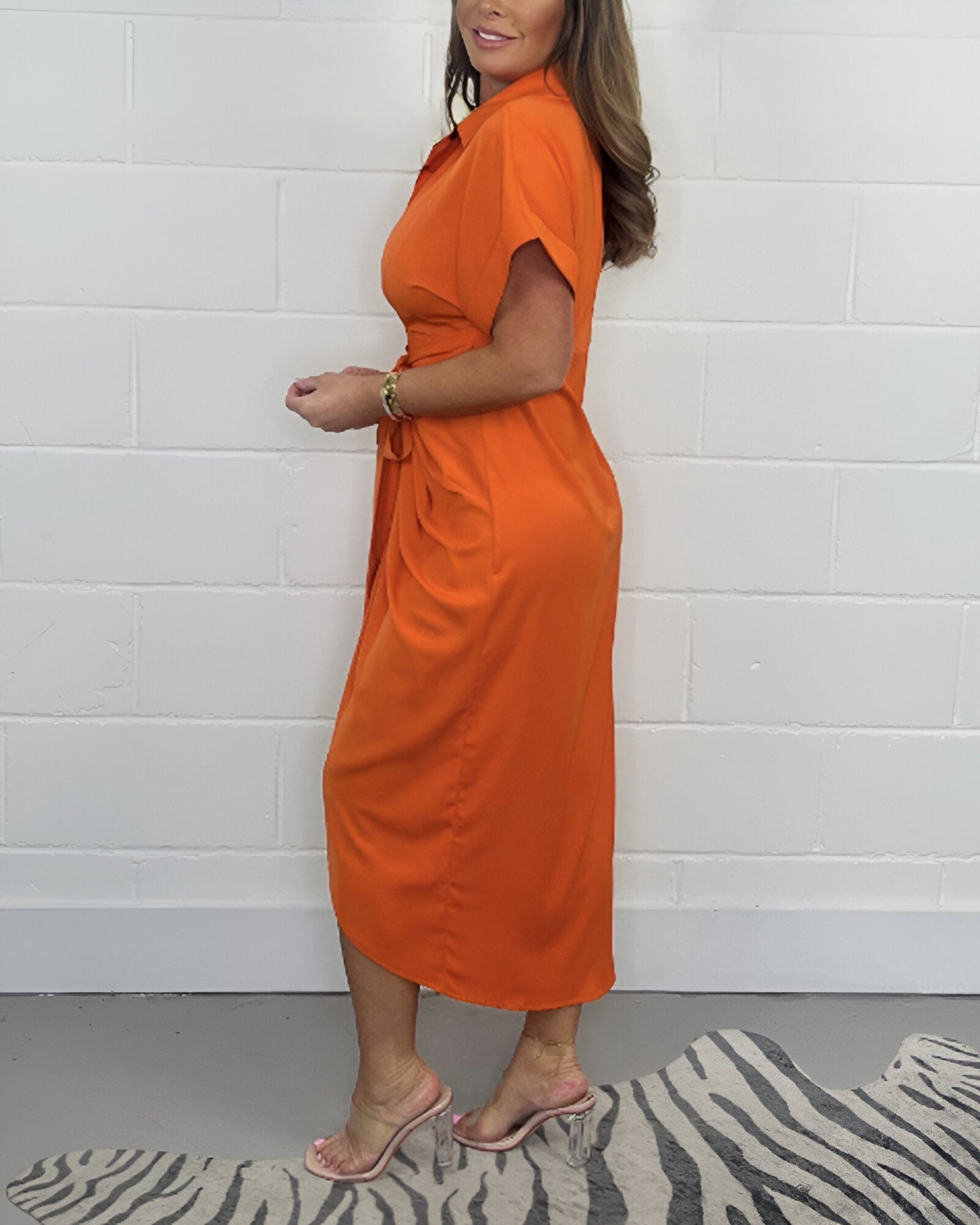 Amanda™ | Elegant veckad klänning