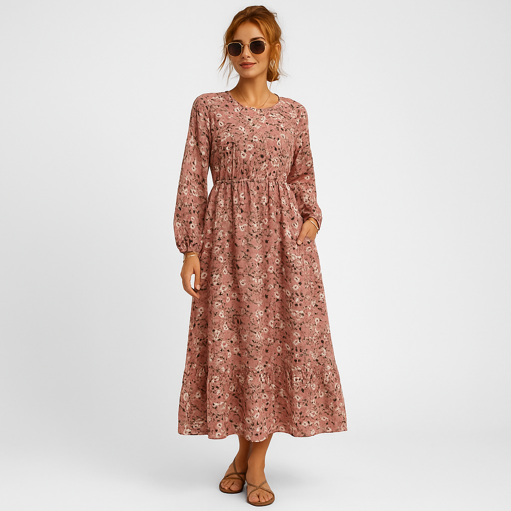Freja™ | Sommaräng blå - Boho klänning