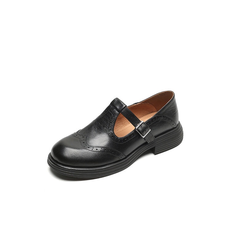 Ida™ | Tidlösa Brogues i Mjukt Läder med Vintagekänsla