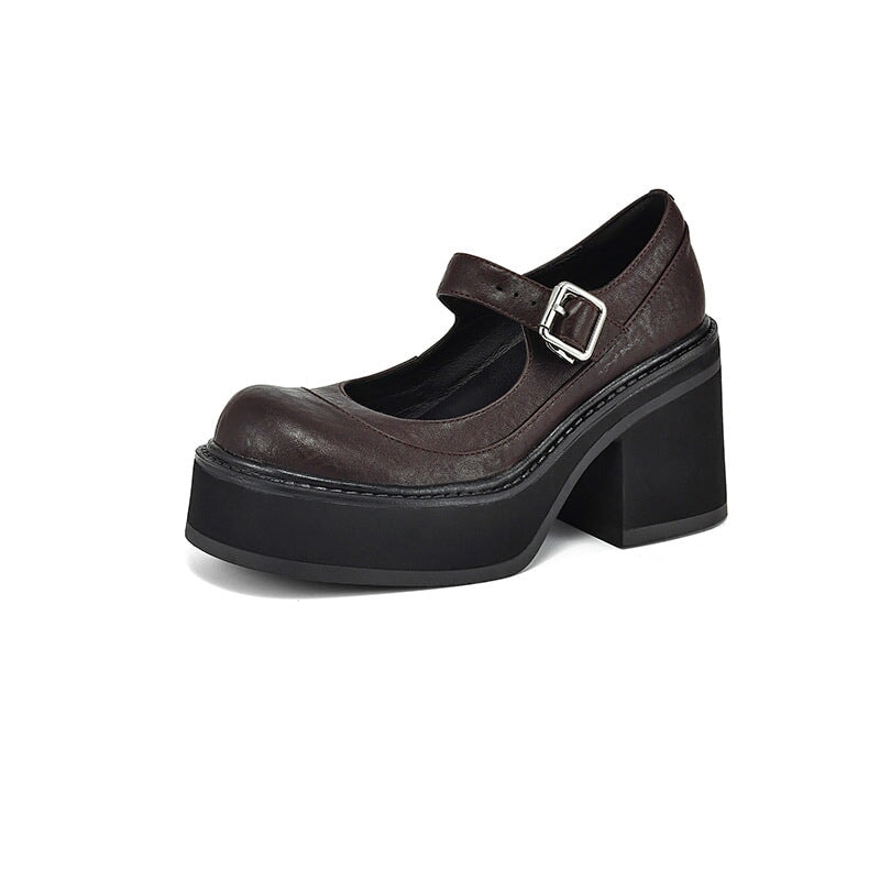 Agnes™ | Moderna Mary Janes med Tjock Sula och Elegant Höjd