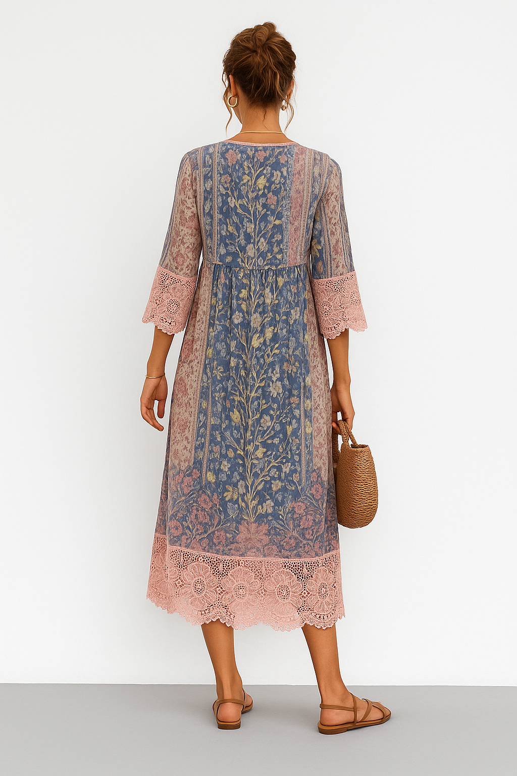Eva™ | Boho-klänning med spetsdetaljer