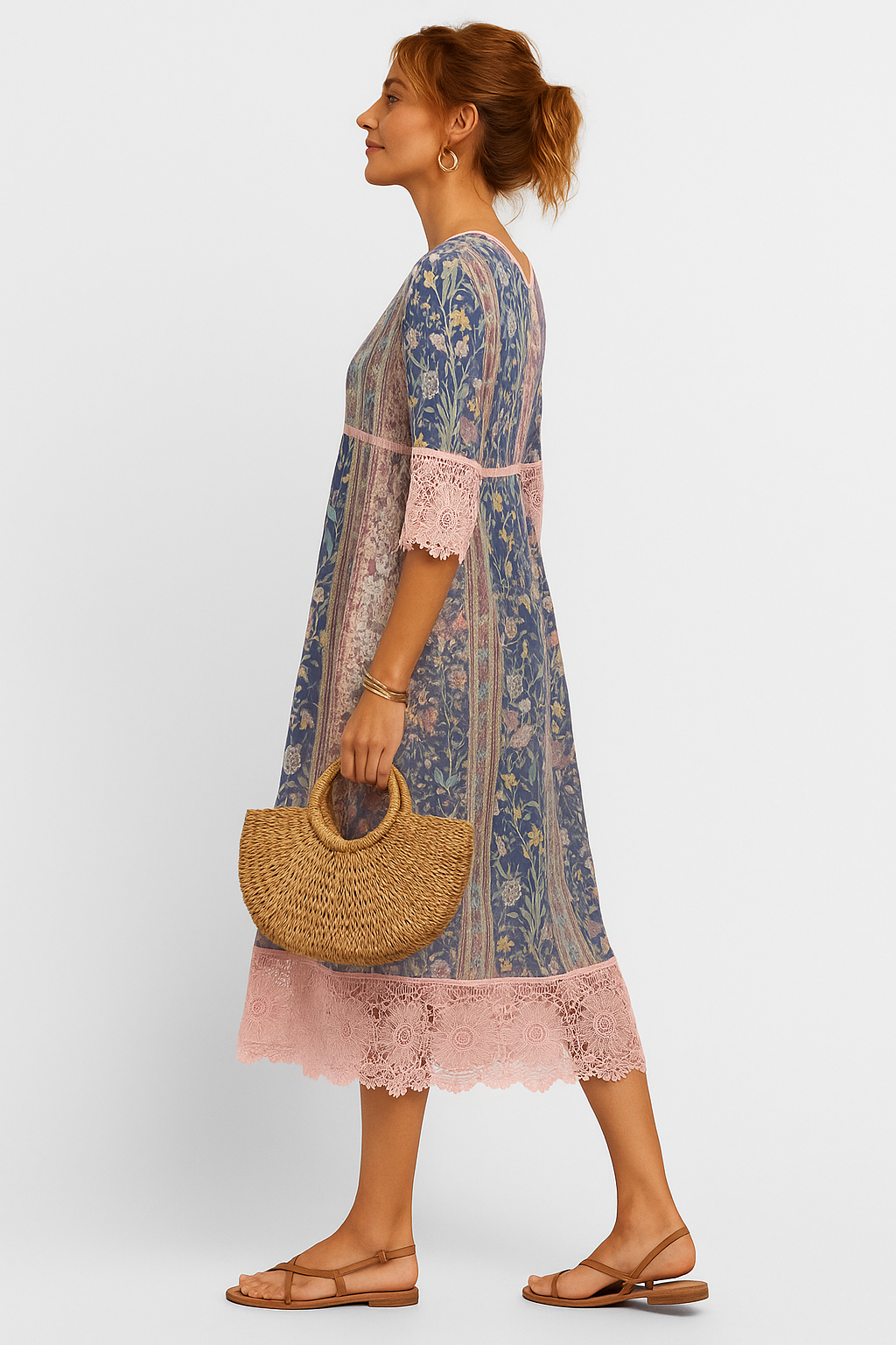 Eva™ | Boho-klänning med spetsdetaljer