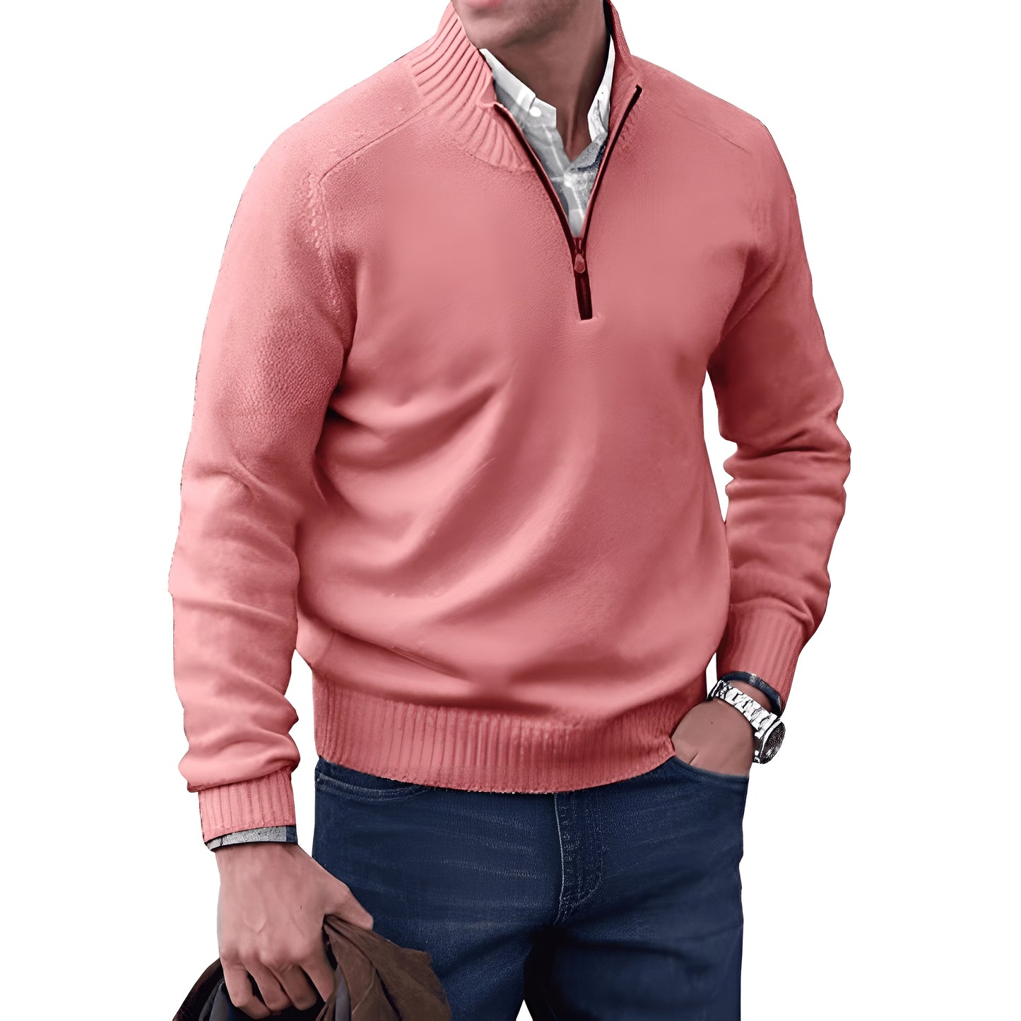 Karl™ | Elegant kashmirtröja med dragkedja