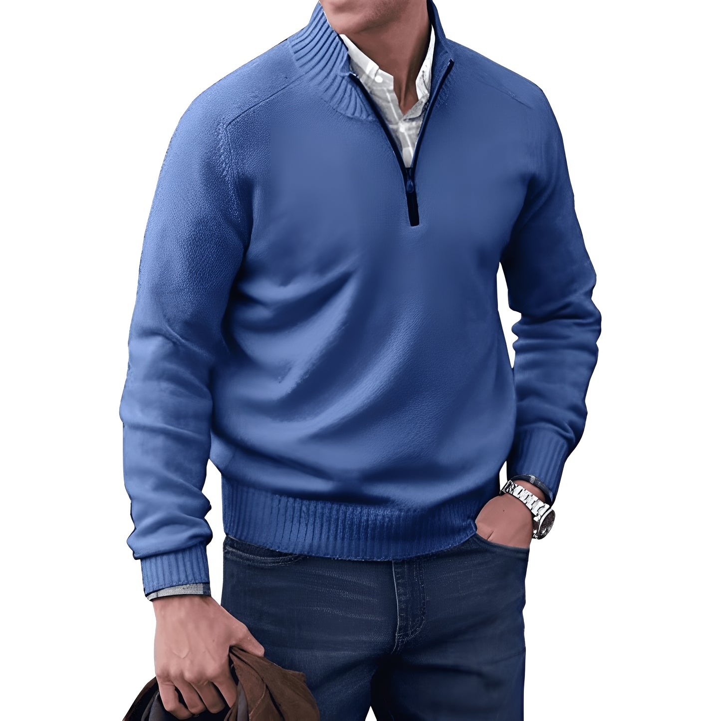 Karl™ | Elegant kashmirtröja med dragkedja