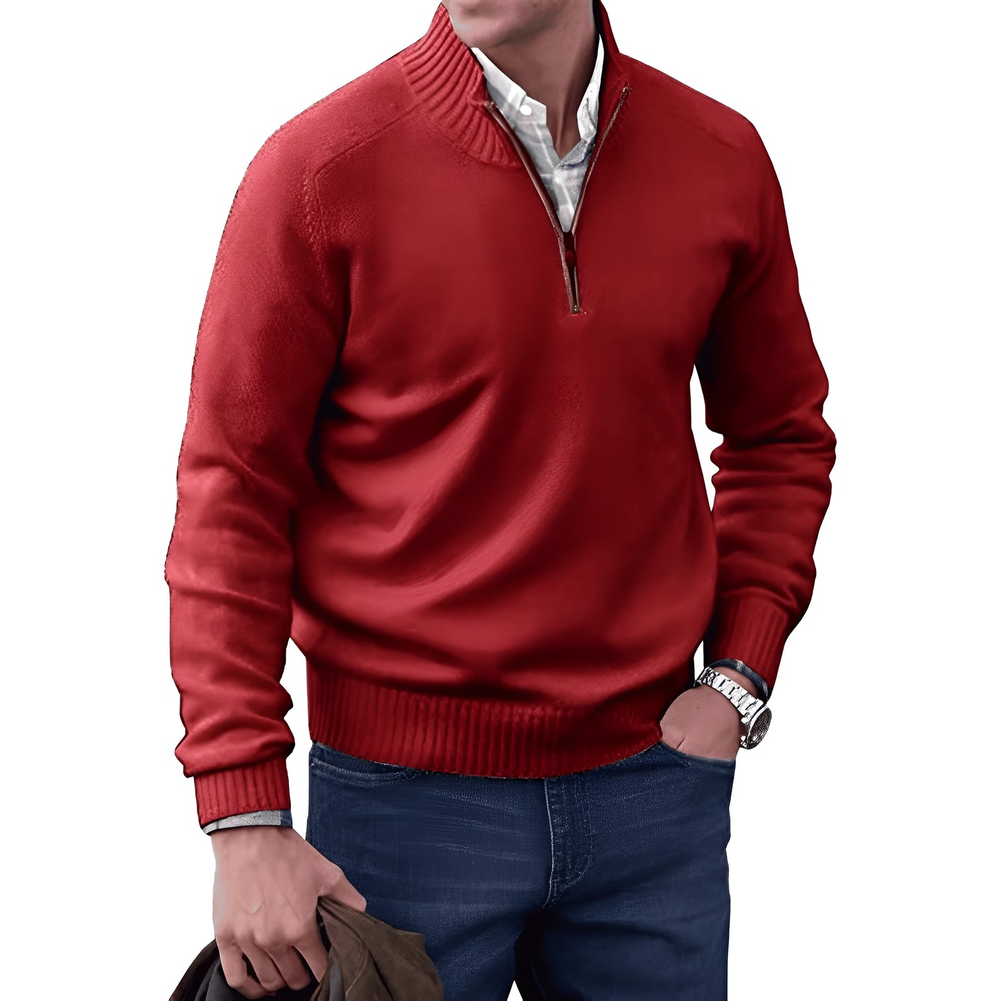 Karl™ | Elegant kashmirtröja med dragkedja