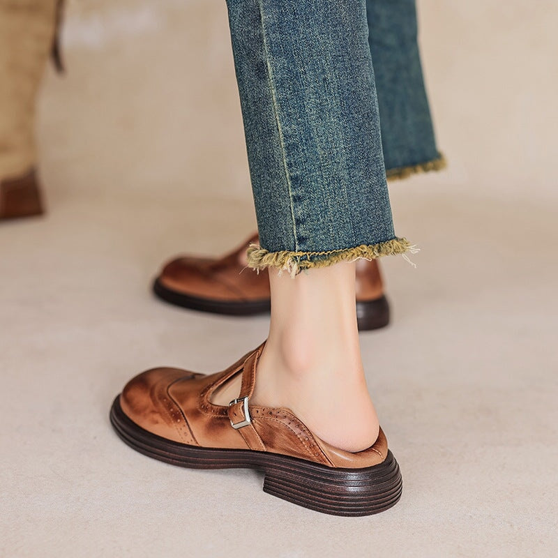 Ida™ | Tidlösa Brogues i Mjukt Läder med Vintagekänsla