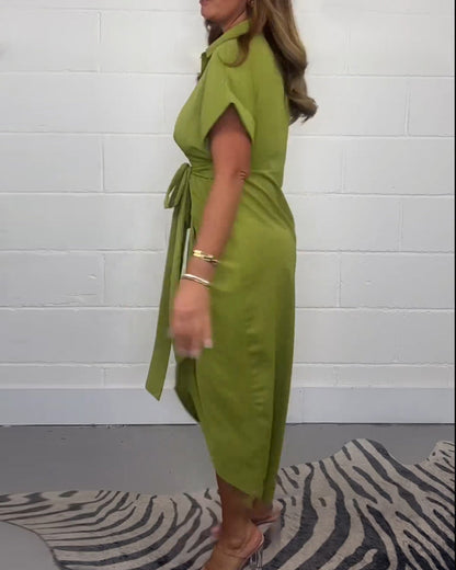 Amanda™ | Elegant veckad klänning