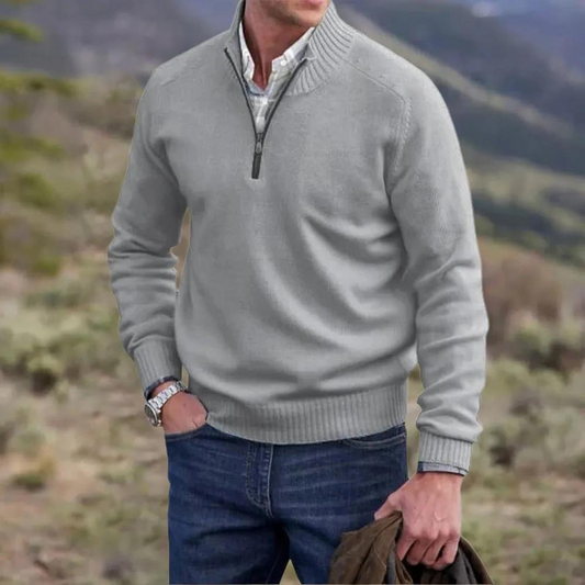 Karl™ | Elegant kashmirtröja med dragkedja