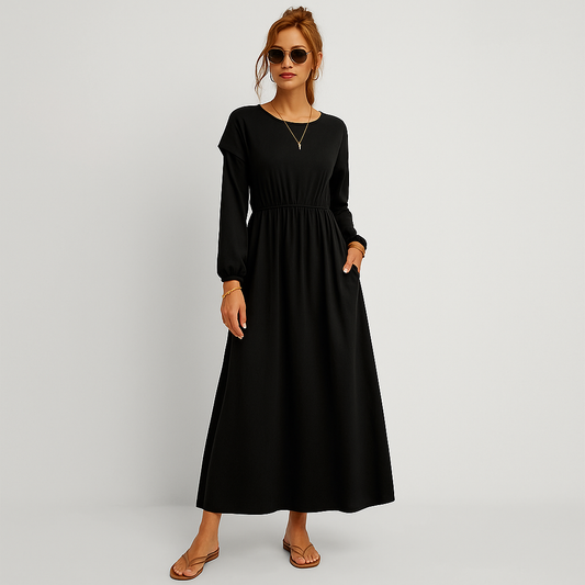 Ronja™ | Svart elegant - klänning