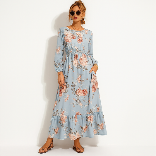 Nora™ | Floral Élégance - Boho klänning