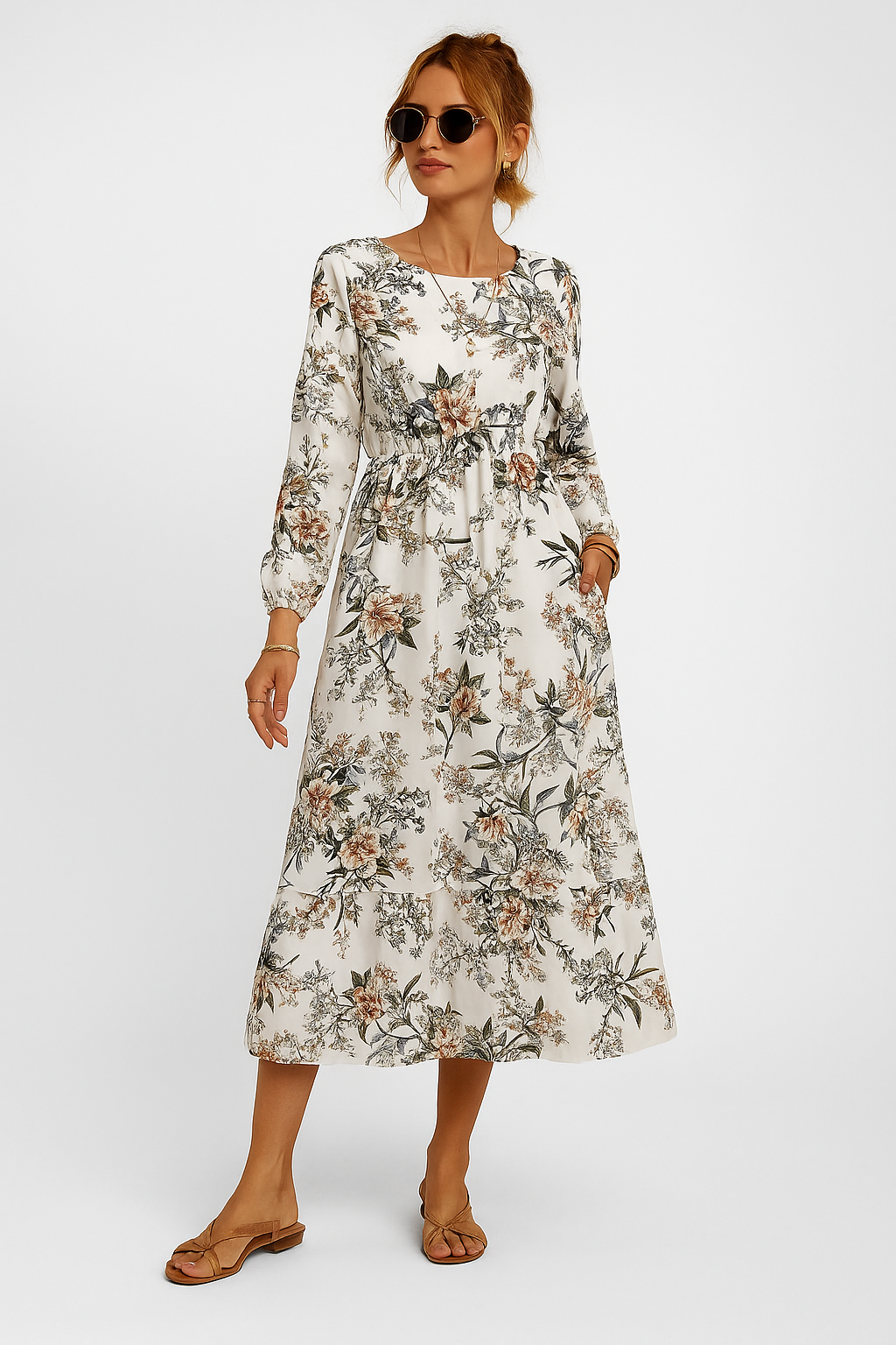 Astrid™ | Midnatt Blomma - Boho klänning