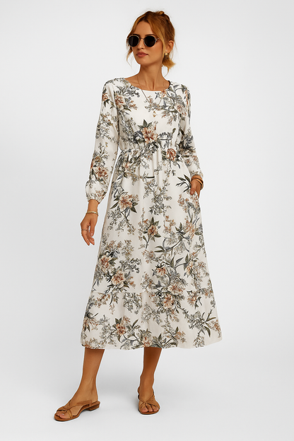 Astrid™ | Midnatt Blomma - Boho klänning
