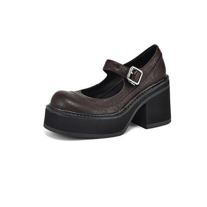 Agnes™ | Moderna Mary Janes med Tjock Sula och Elegant Höjd