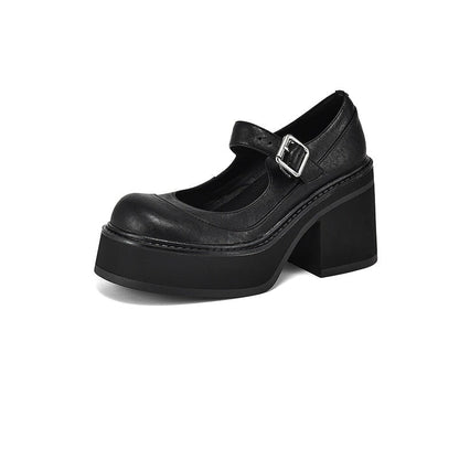 Agnes™ | Moderna Mary Janes med Tjock Sula och Elegant Höjd