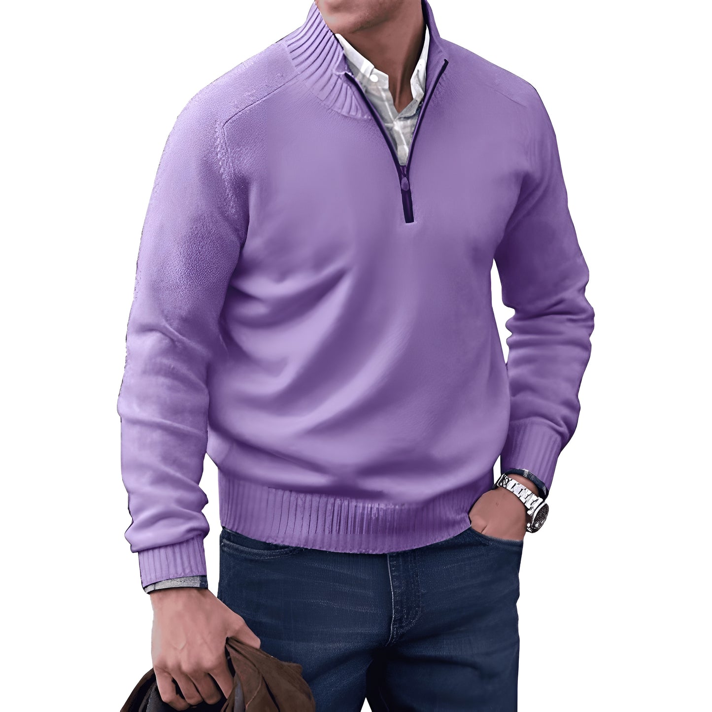 Karl™ | Elegant kashmirtröja med dragkedja