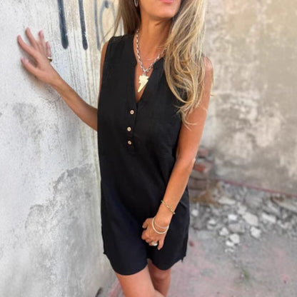 Olivia™ | Robe Élégante Sans Manches en Lin et Coton Naturel